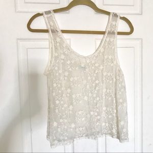 Kimchi Blue Sheer floral top with paneled back